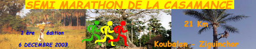 Semi marathon de Casamance 1 ere edition